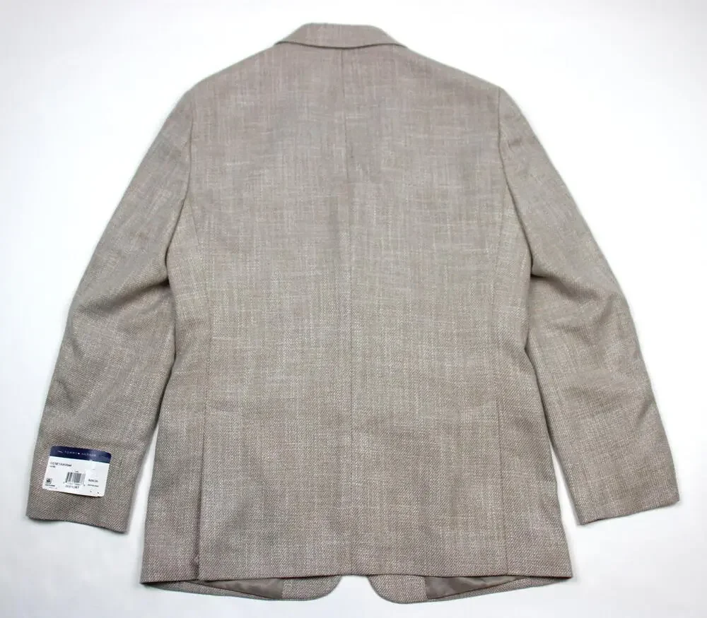Tommy Hilfiger Gene Sport Coat Mens 36 S Tan TH Flex Stretch Modern Fit Blazer